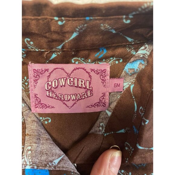 Western Cowgirl Shirt & One Piece Size 3-6 Months BOTH Pieces Bling Pearl Snaps - Picture 4 of 15